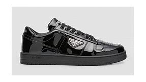 Prada Men's Downtown Patent Leather Low-Top Sneakers