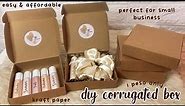 diy corrugated box for my small business ♡ easy & affordable (kraft paper)