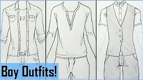 How to Draw Manga Boy Outfits!