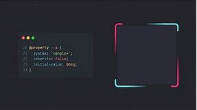 Awesome Border Animation Effects using CSS repeating-conic-gradient