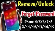 Forgot Passcode iPhone 4/5/6/7/8/X/SE/11/12/13/14 How To Unlock iPhone Passcode