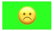 Animated Frowning Face Emoji. Seamless Loopable. 4K Cartoon Emoji...