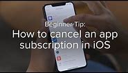 How to cancel an app subscription on your iPhone