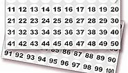 iSYFIX White Consecutive Number Stickers – 1 to 100, 1-inch, 1 Set – Vinyl Self Adhesive Premium Decal Ideal for Inventory, Storage, Organizing, Boxes, Bins, Toolbox, Lockers & More, Indoor/Outdoor