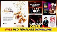 Christmas Flyer Design in Photoshop | CROSSOVER Free Templates