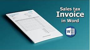 How to Create sales tax Invoice Template Using Microsoft Word