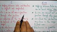 difference between C and C++ | OOPs in C++ | Lec - 6 | Bhanu Priya