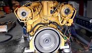 Caterpillar C32 marine diesel engine trial run at Vimo Trading