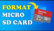 How to Format Micro SD Card on Windows 10 PC/Laptop (Fast Method)