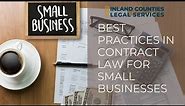Best Practices in Contract Law for Small Businesses
