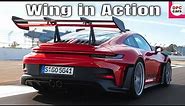 2023 Porsche 911 GT3 RS Active Aero Rear Wing in Action