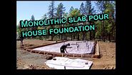 Monolithic Slab House Foundation time lapse