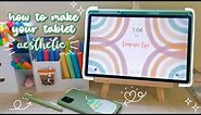 how to make your tablet aesthetic 🍂 minimalist samsung galaxy tab S7 FE 📜