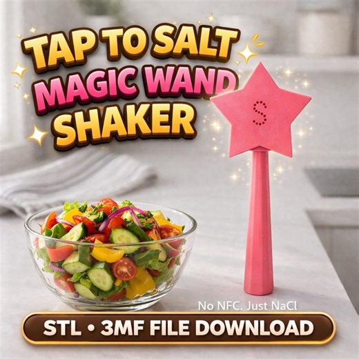 Tap to Salt Wand Star Shaker STL / 3MF, Magic Salt Dispenser, Funny Tiktok Kitchen Gadget, Viral Wand Trend 3D Print - Etsy UK
