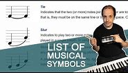 The List of Musical Symbols and Terms