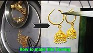 24k gold earring Making | Cage earring | how earrings are made
