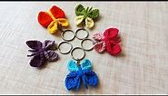 Butterfly Crochet Keychain Patterns | Crochet butterfly keychain tutorial