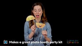 Emoji-icon Photo Booth Props - 20 Pack