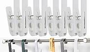 iBetterLife Clothes Pins Heavy Duty Outdoor - 8 Pcs Large Laundry Hook Hangers with Clips Closet Organizer Clamps Hanging Socks Boot Bras Towels Shower Pegs for Bathroom Wardrobe Kitchen Office