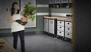 Gladiator Ready to Assemble 31 in. H x 28 in. W x 18 in. D Steel 3-Drawer Freestanding Garage Cabinet in Silver Tread GAGD283DYG