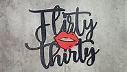 Flirty Thirty Cake Topper, Queen 30th Birthday Cake Topper, Women Dirty Thirty Party Decorations, Stepping into 30th Like a Boss Décor