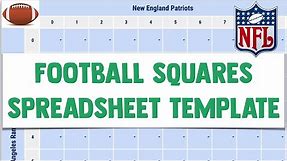 Football Squares Template Spreadsheet Super Bowl Squares for Google Sheets