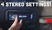 These 4 Kenwood stereo settings make your car speakers sound better
