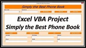 Excel VBA - Phone Book - Contact Manager - Phone List - Employee Contacts - Excel 2010