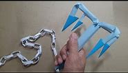 How to make NINJA GEAR FOLDING GRAPPLING HOOK from A4 paper - ORIGAMI TUTORIAL