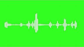 Free footage of audio waveform on green screen
