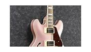 Ibanez AS73G-RGF Artcore Semi-Hollow Electric Guitar In Rose Gold Metallic Flat - Andertons Music Co.