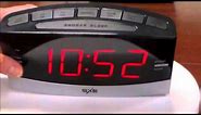 SXE Large Display Electric LED Dual Alarm Clock Radio with Programmable Sleep Timer