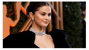 Selena Gomez Was a Bombshell at the SAG Awards in a Black Column Gown