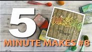 5 MINUTE MAKES #8 ⏰ Create the EASIEST woodgrain background!