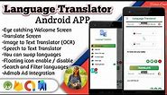 All Languages Translator App with Admob Ads | Language Translator Android App