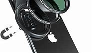 Kase 41mm Magnetic Cell Phone Lens CPL Filter Kit,Includes Circular Polarizer Filter,Soft Graduated ND1.2 Filter,Lens Clip for iPhone 14 13 12 11 8 7 XR X XS,Samsung Android Smartphone
