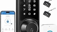 Zowill WiFi Smart Lock APP Control, Keyless Entry Door Lock with Remotely Control, Touchscreen Keypads, Auto Lock Smart Deadbolt for Front Door, Home, Airbnb(Included G2 Gateway)