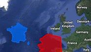 France Vs Alaska land area size comparison #shorts #landarea #country_comparison