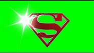 green screen superman logo