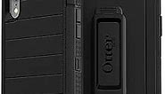 OtterBox iPhone XR Defender Series Case - BLACK, rugged & durable, with port protection, includes holster clip kickstand