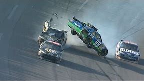 Carl Edwards goes airborne into fence as Brad Keselowski scores first Cup Series win | NASCAR
