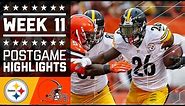 Steelers vs. Browns | NFL Week 11 Game Highlights