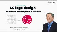 LG Logo Design Simplified with Just 4 circles, 7 Rectangles and 1 Square - How To Design LG Logo