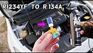 R1234YF TO R134A FREON ADAPTER, HOW TO USE IT