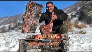 Tender And Very Juicy Steaks Cooked Between Two Hot Logs! Mountain Life