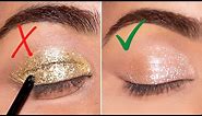 How To Apply Glitter on CREASED or HOODED Eyelids (3 Ways)