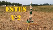 Estes V-2 Rocket kit in ragged camouflage maiden launch! 003228