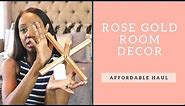 Affordable Rose Gold Home Decor Haul | Copper & Marble Office Decor on a Budget