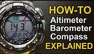 How to use Altimeter, Barometer and Compass - Explained