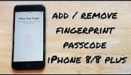 Add and remove fingerprint lock iPhone 8 / 8 plus